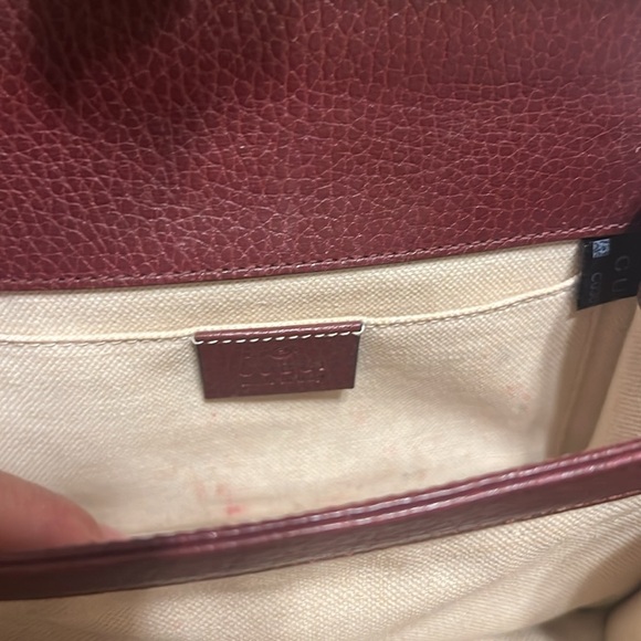 Gucci GG bamboo handle bag mini burgundy Dyno - Picture 10 of 10
